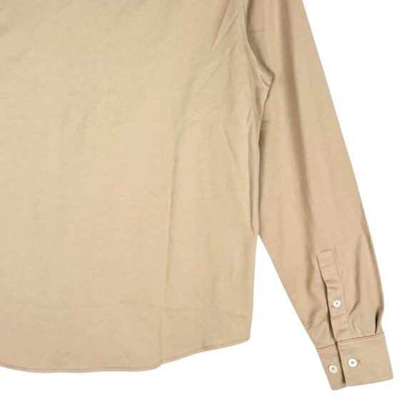 NWT Hickey Freeman Mens Classic Fit Long Sleeve Button-Up Taupe Shirt Size Large - Picture 6 of 11